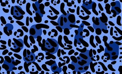 Seamless leopard pattern. Modern vector design for web and print. Handmade textiles, fabric and wallpaper. Contemporary colors. Vector illustration