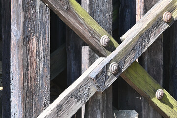 Wooden Support under Bridge