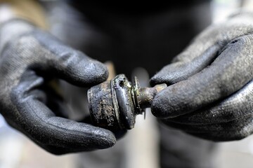 car front axel Ball Joint old replacement