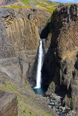 Hengifoss waterfall in East Iceland