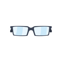 Fototapeta premium glasses icon, flat style on white background
