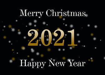 Merry Christmas and Happy New Year 2021 Postcard Stock Photo