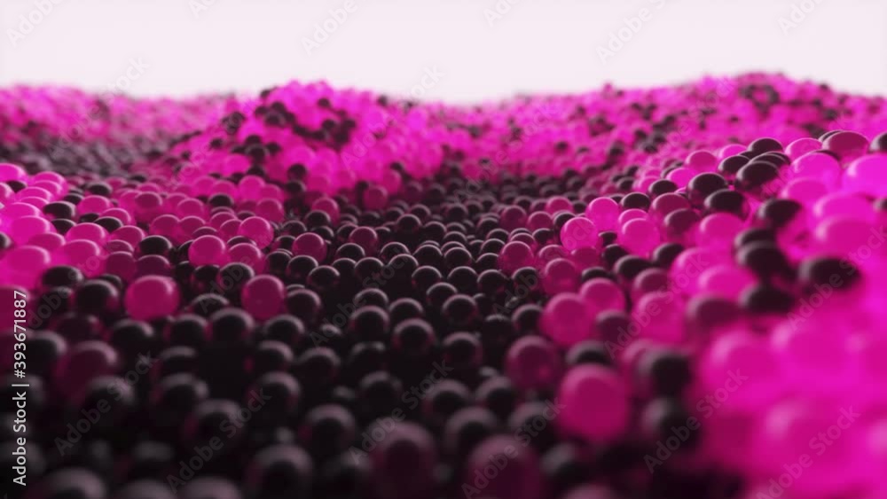 Aufkleber abstract cloud of randomly glowing pink spheres. conceptual technology business composition. seamles