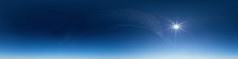 Sky hemisphere. Dome photo of sky for your 360° VR photography or video
