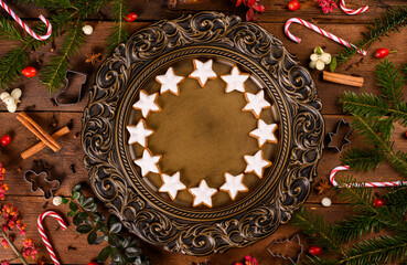Christmas cookies with decoration.