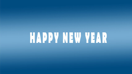 Happy New Year. Text on blue background