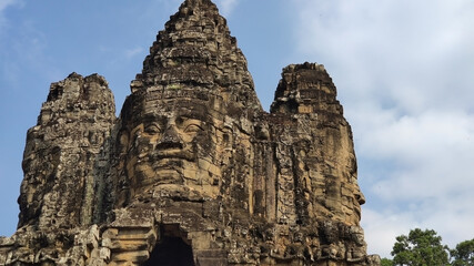 Fototapeta na wymiar Khmer temple in Angkor. Unesco World Heritage Site. Siem Reap Province. Cambodia. South-East Asia