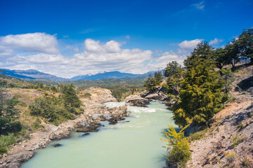 Fototapeta na wymiar River in the mountains, Patagonia - Chile