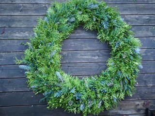 wreath on a wall