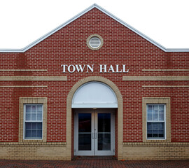 Small rural brick town hall. 