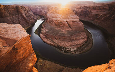 Arizona Horseshoe Bend of Colorado River in Grand Canyon.