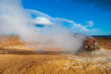 Fumarole north of Iceland