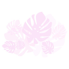 Illustration of summer tropical leaves