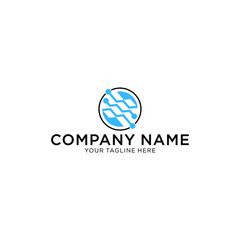 Wave logo. Business Icon. Blue logo. Company logo