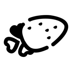 Vector strawberry logo on white background