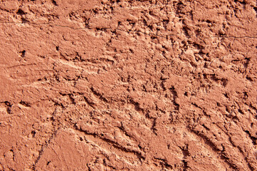 Wall covered with clay close-up. Plaster Texture