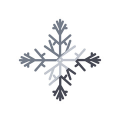 snowflake, christmas and winter concept, line degraded style icon