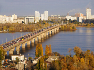 Nature and city in autumn colors