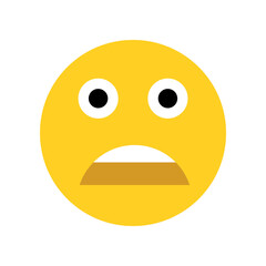 Upset emoji face. Emoticons icon.