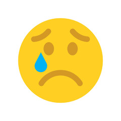 Upset emoji face. Emoticons icon.