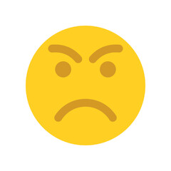 Upset emoji face. Emoticons icon.