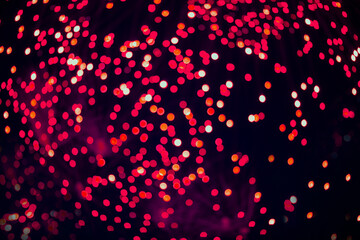 Naklejka na ściany i meble Beautiful colorful firework at night