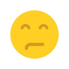 Upset emoji face. Emoticons icon.