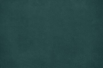 Leather texture background surface. Close-up, toned in Tidewater Green, colour 2021.