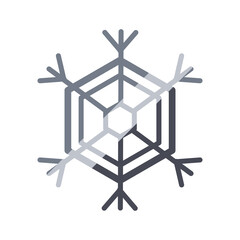 snowflake, christmas and winter concept, line degraded style icon