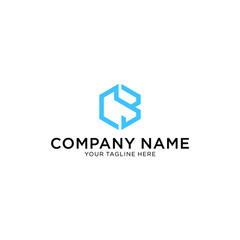 Monogram Letter C & B Business Company Vector Logo Design