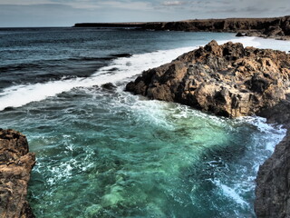 Blue bay in Fuerteventura