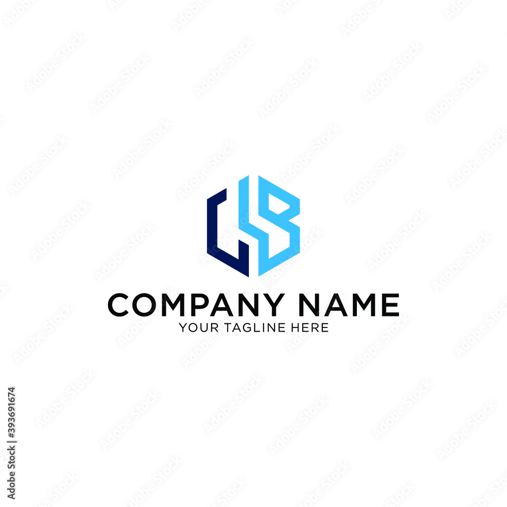 Poster logo clb hexagon / vector clb hexagon / icon clb hexagon