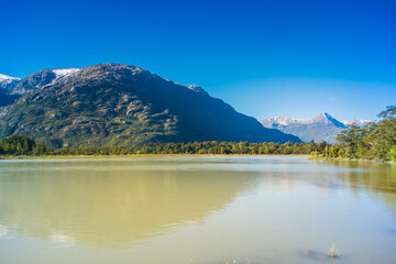 Fototapeta premium Baker river at Carretera Austral, Patagonia - Chile.