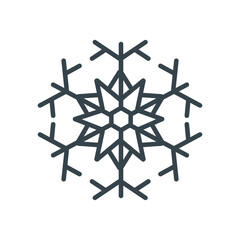 snowflake, christmas and winter concept, line style icon
