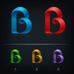 Letter B Vector logo, ABC concept type as logotype, Leters of the alphabet