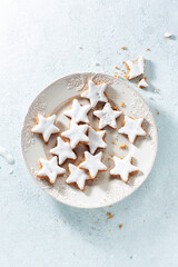 Christmas cookies on white plate