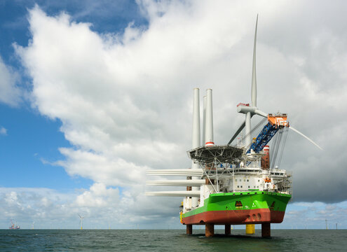 Very large offshore wind farms being built in the dutch part of the North Sea