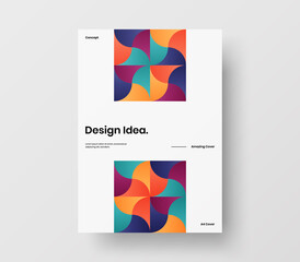 Vertical corporate identity A4 report cover. Abstract geometric vector business presentation design layout. Amazing company front page illustration brochure template.