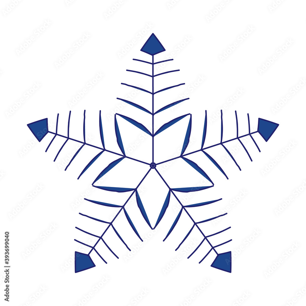 Poster snowflake simple line logo. winter isolate icon. jpeg