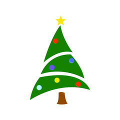 Christmas tree, holiday tree, holiday, christmas, weekend, vector illustration