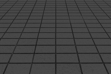 Black stone tile floor pattern and seamless background