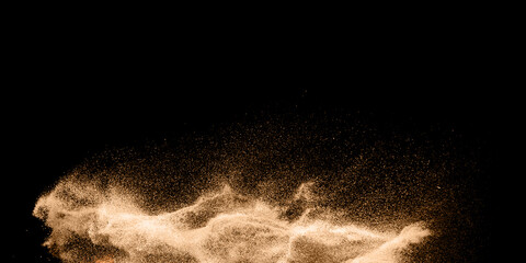Fototapeta na wymiar Real Dust With Explosion Effect 