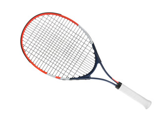 Tennis racket isolated on white. Sports equipment