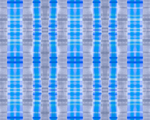 Pink Check Print. Watercolour Tartan Border. Wool 