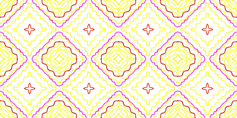 Watercolor Pattern with Ikat Print. 