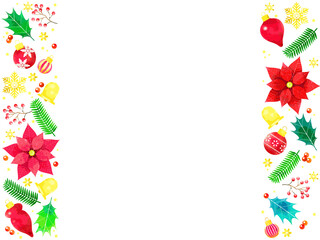 クリスマスの水彩風のイラスト背景