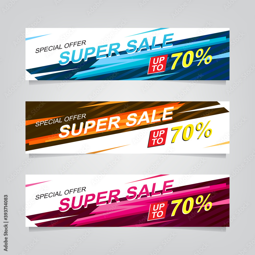 Poster vector abstract web banner design template. collection of web banner template. abstract geometric we
