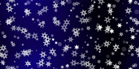 Falling Snowflakes seamless pattern flying snow