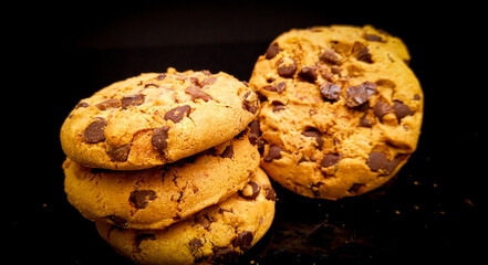 American chocolate chip cookies - food photography
