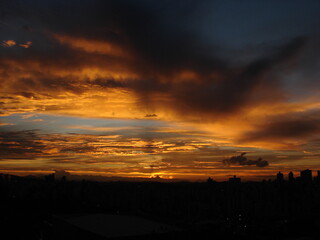 Sunset at the city